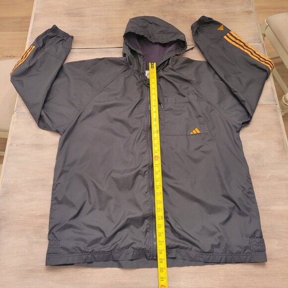 Adidas Originals Black Jacket Hoodie Windbreaker Men's XL Vintage Style - Picture 6 of 9